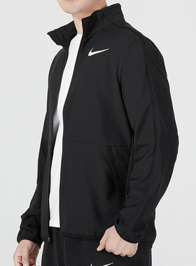 Nike耐克男款外套2025春季新款黑色立领运动夹克DM6620-011防风透