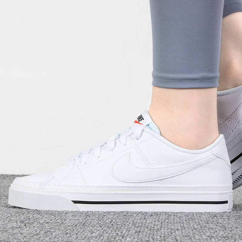 Nike耐克皮面小白鞋女正品夏季新款运动鞋低帮休闲鞋板鞋DH3161