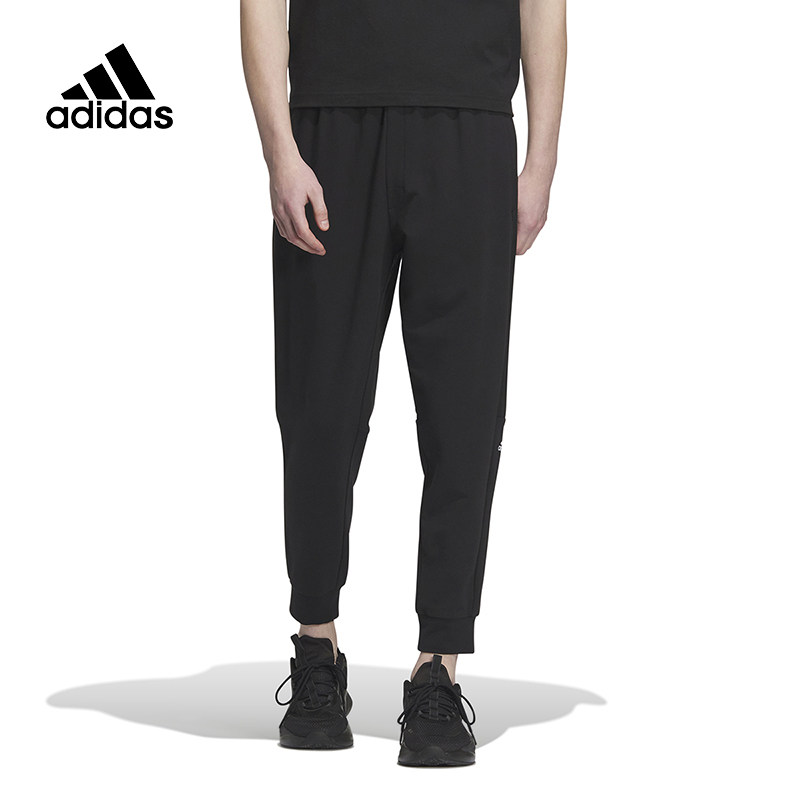Adidas阿迪达斯男裤正品秋新款跑步运动休闲束脚裤针织长裤IA8181