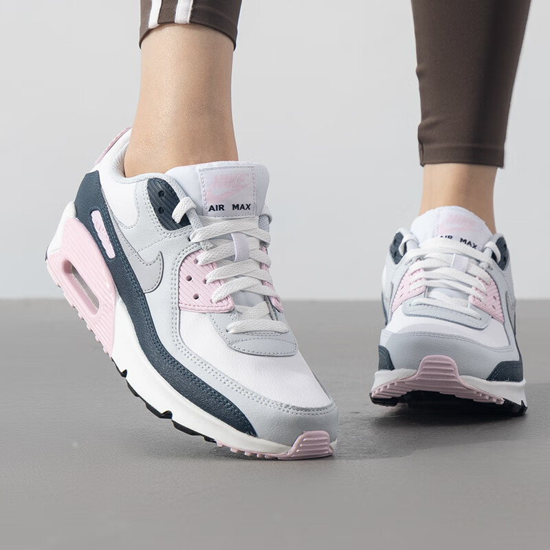 耐克女款运动鞋HF6358 AIR MAX 90气垫跑鞋 防滑耐磨中帮系带休闲