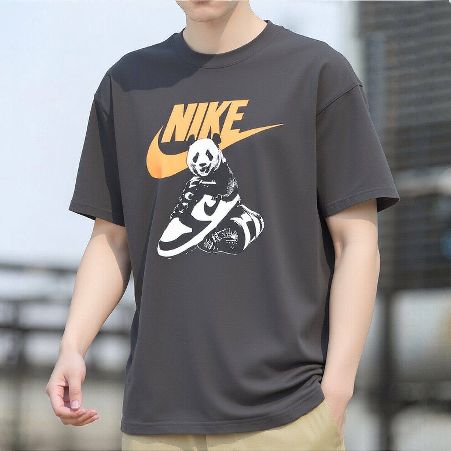 Nike耐克熊猫印花短袖正