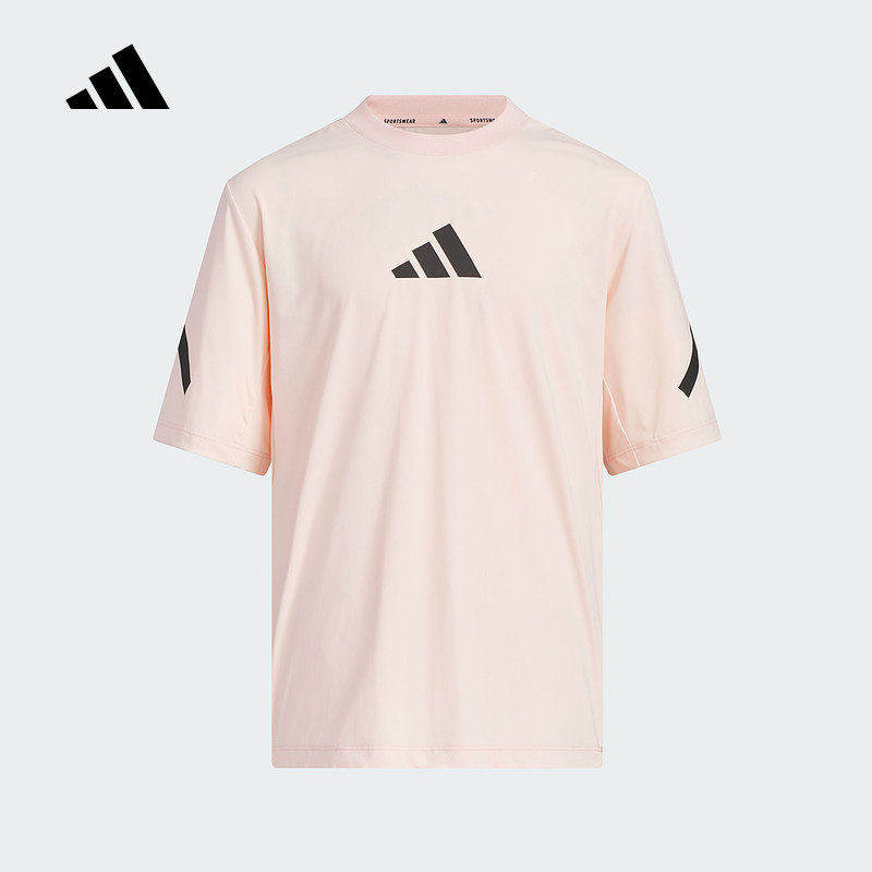 Adidas阿迪达斯女大童真治癒系列凉感半袖夏季新款短袖T恤JL9283