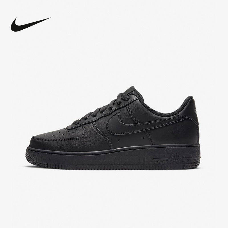 Nike耐克女鞋黑色空军一号运动鞋 AIR FORCE 1 AF1板鞋DD8959-