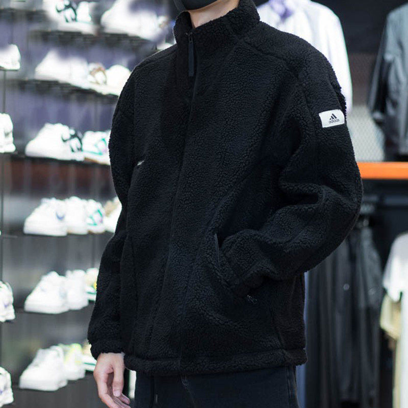阿迪达斯加厚外套男秋季新款美式复古棒球保暖篮球宽松羊羔绒夹克,运动服/休闲服装,运动茄克/外套,淘宝优惠券,粉丝福利购,淘宝优惠卷