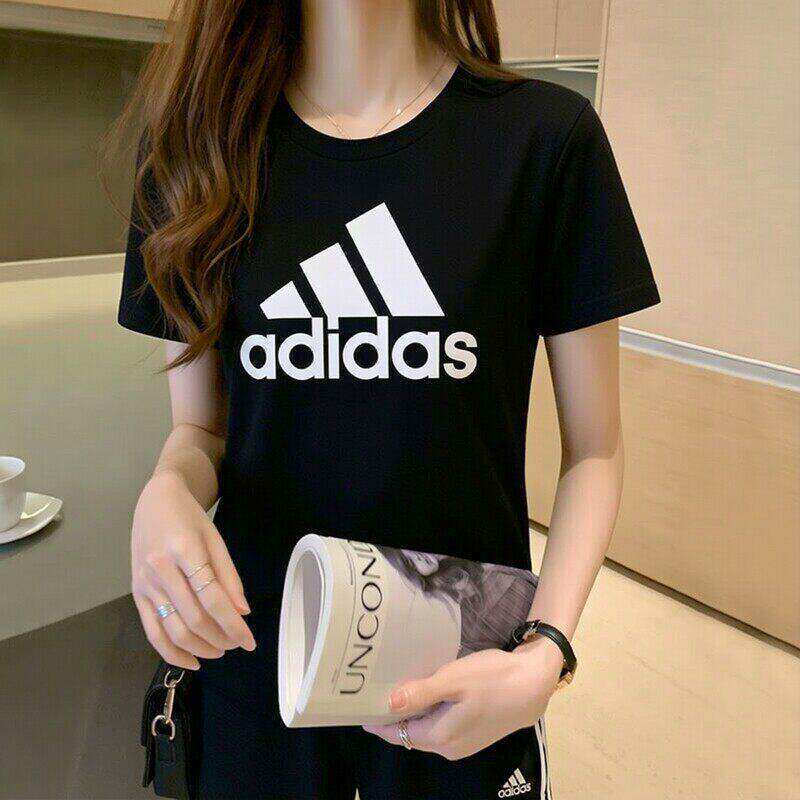 阿迪达斯女t恤夏新款正品运动服透气休闲半袖跑步训练圆领短袖