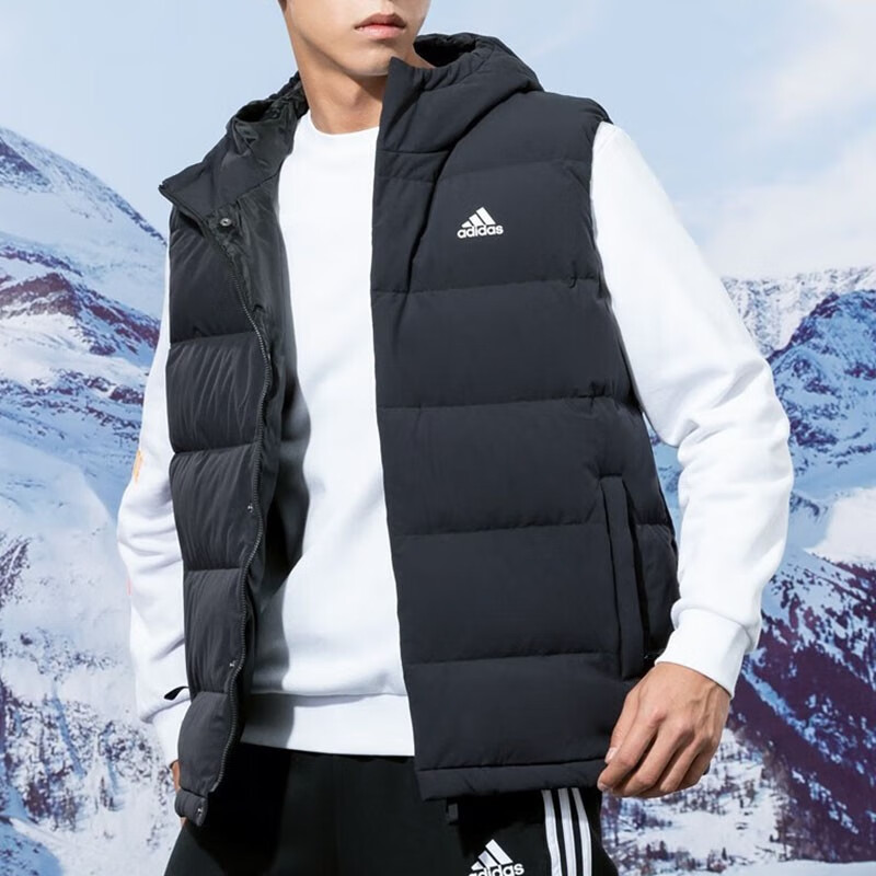 adidas阿迪达斯羽绒马甲冬新款无袖外套保暖加厚运动服背心HG6277