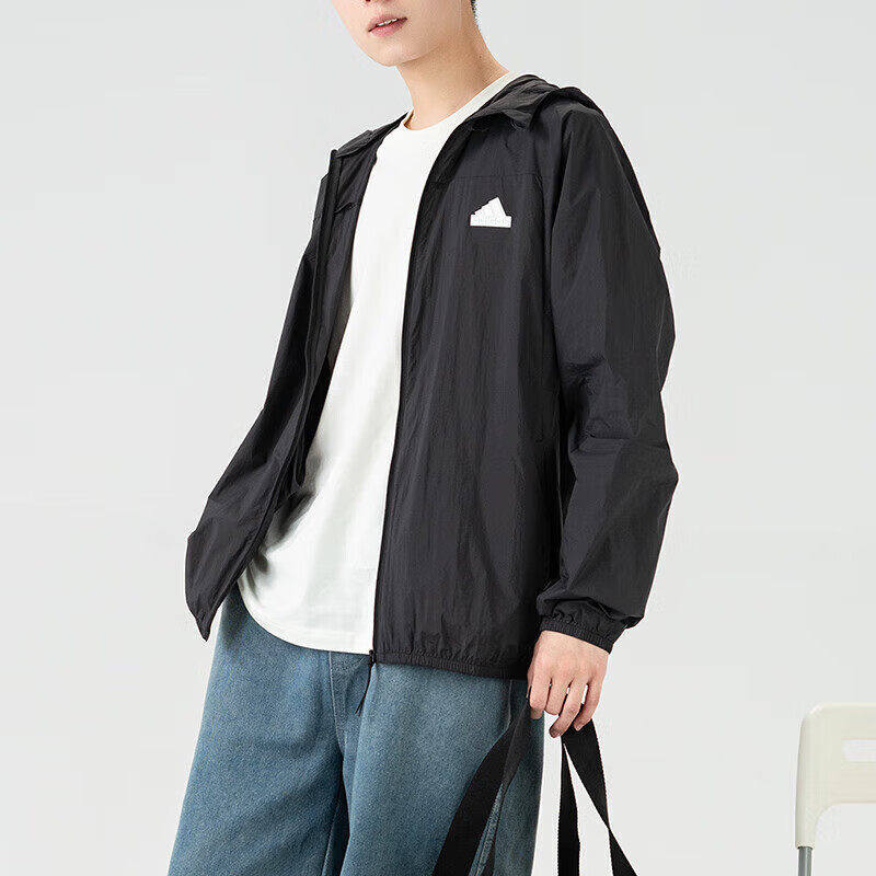 Adidas阿迪达斯外套男薄款防晒服防风梭织夹克休闲运动服IT3940