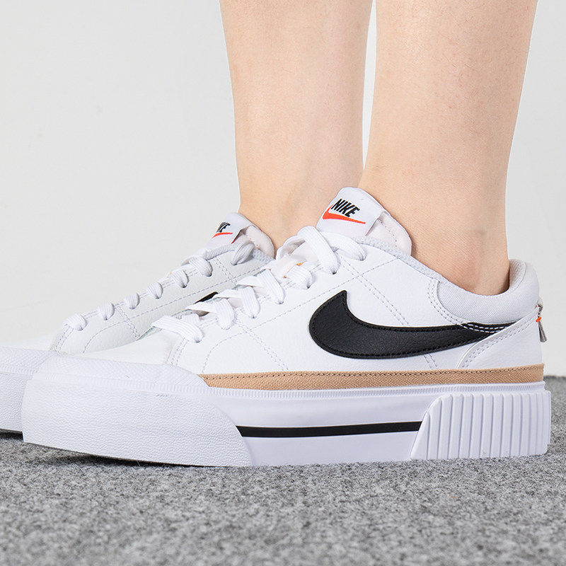 Nike耐克女鞋正品夏季新款COURT运动鞋中帮厚底休闲鞋板鞋DM7590