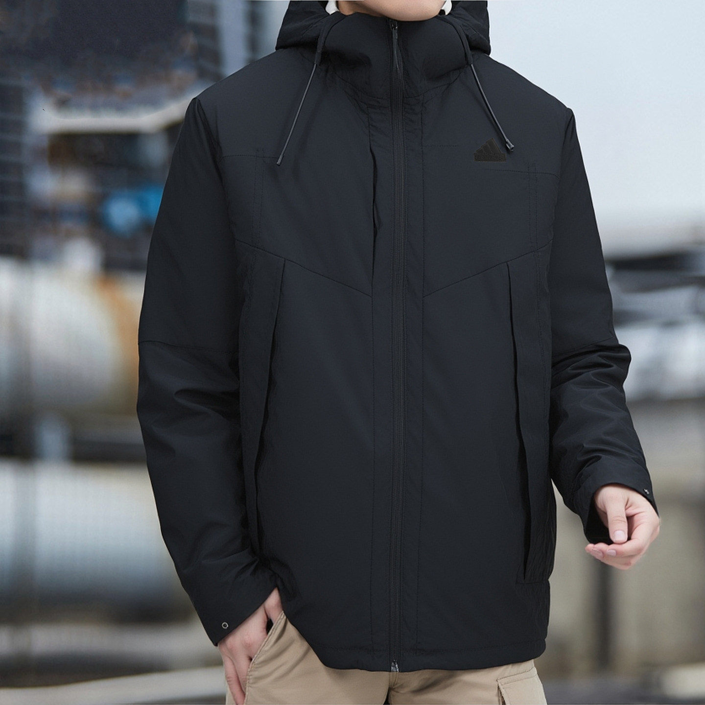 Adidas中长版外套男秋冬
