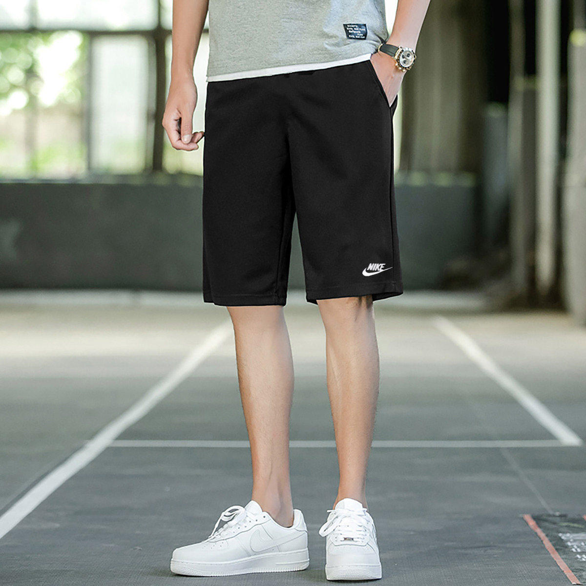 Nike耐克针织棉质短裤男