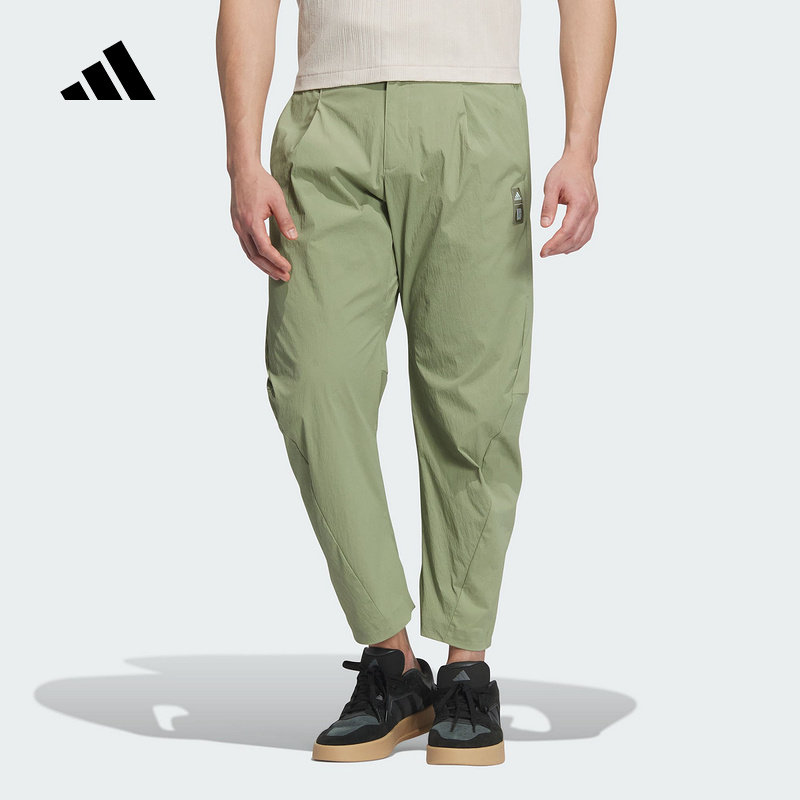 adidas阿迪达斯武极九分裤正品秋男速干弹力运动梭织长裤 JI8695