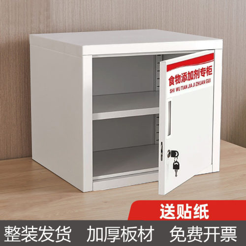 小型单门铁皮柜蛋糕房食品添加剂专用柜幼儿园单门柜带锁学生柜
