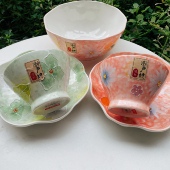 出口濑户烧陶瓷餐具套装 8寸深盘5寸斗笠碗12寸鱼盘8寸汤碗手绘盘