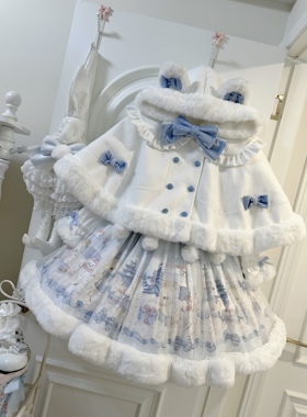 【冬日绵绵熊】原创lolita洛丽塔jsk连衣裙斗篷lo裙秋冬