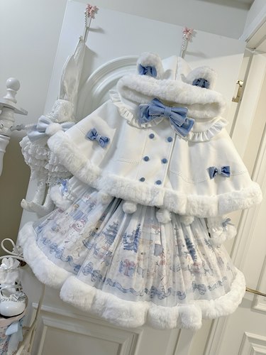 【冬日绵绵熊】原创lolita洛丽塔jsk连衣裙斗篷lo裙秋冬