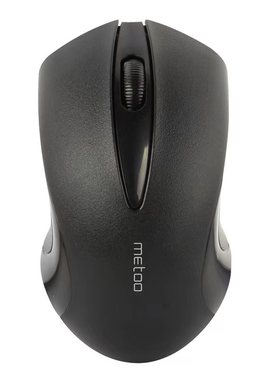 Metoo米徒E6 2.4G绿光无线鼠标 黑色 笔记本电脑通用