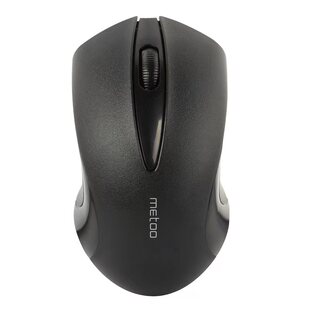 Metoo米徒E6 2.4G绿光无线鼠标 黑色 笔记本电脑通用