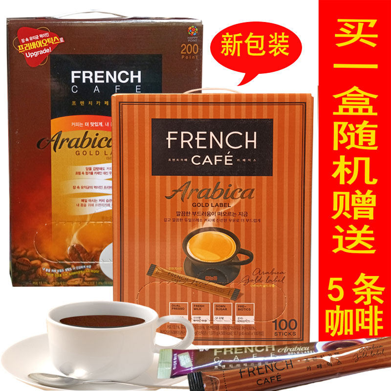 韩国富然池金牌三合一速溶咖啡french南洋/南阳阿拉比卡100支包邮