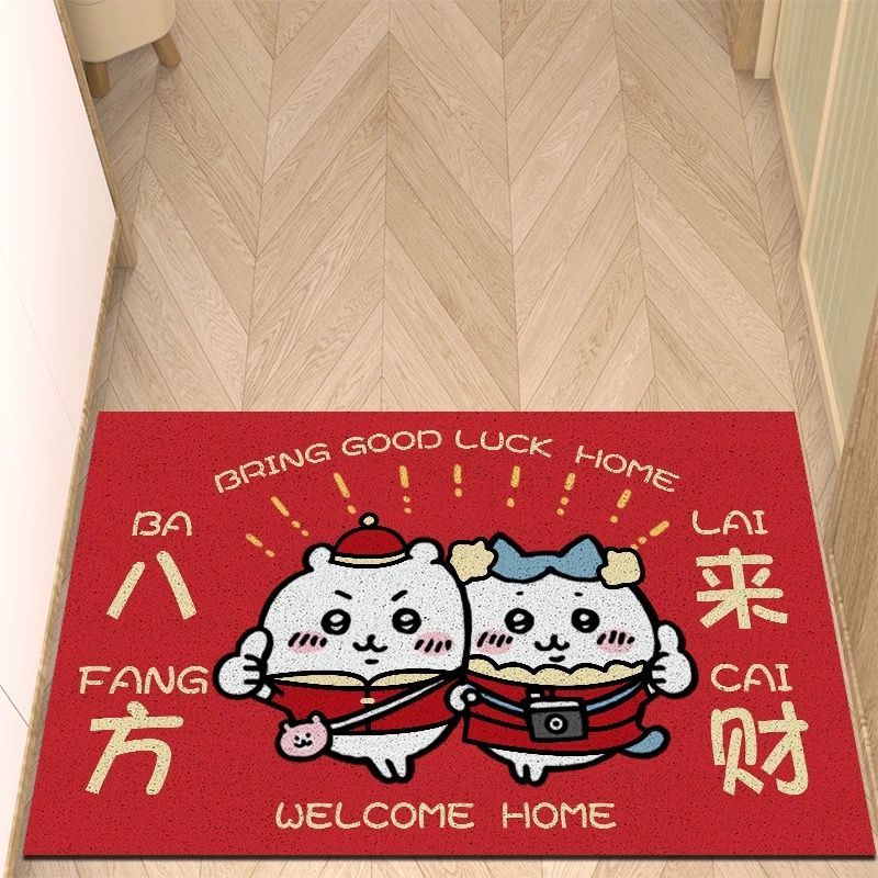chiikawa新年入户门丝圈地垫