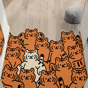 入户地垫丝圈可裁剪家用进门玄关脚垫pvc卡通宠物异形脚垫可爱ins