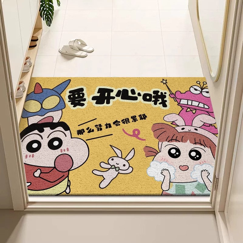 蜡笔小新入户门地垫丝圈家用