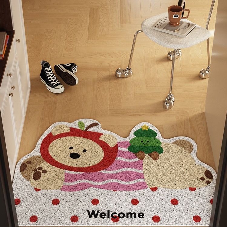 新年小熊可爱红色丝圈