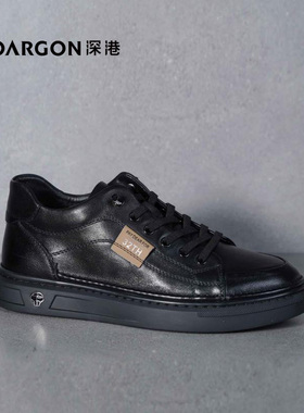 深港专柜2024冬季新深口圆头平底系带休闲男士板鞋子H955D93725R