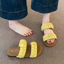 网红爆款拖鞋女夏外穿2025新款夏季女鞋子网红百搭孕妇平底软底一