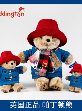 英国帕丁顿熊paddington小红帽电影原版大号毛绒玩偶包包挂件礼物