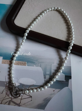 浅蓝色项链淡水巴洛克性价比男女