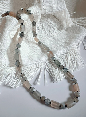 原创小众天然石日系男女手工项链