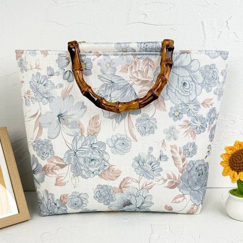 织花通用印花手提包敞口