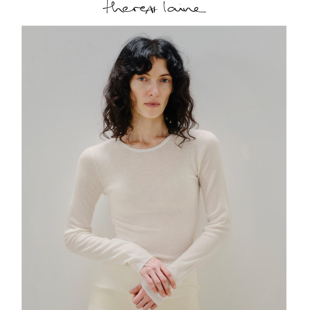 【ThereAt Laine】100支超细水溶羊毛四平圆领秋冬打底针织衫