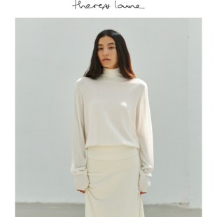 【白玉羊毛系列】ThereaAt Laine100羊毛静奢高领毛衣25早秋新款