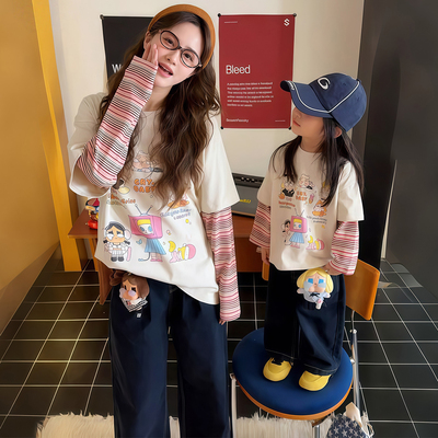 女童长袖t恤夏季新款儿童洋气