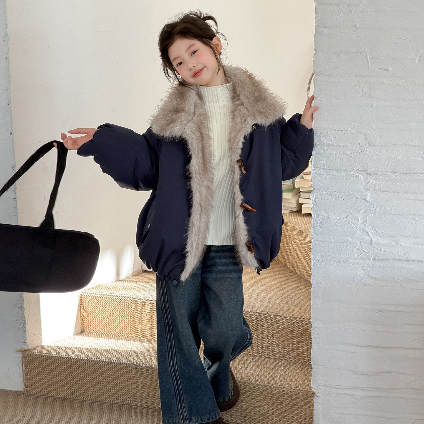 女童加厚外套2025新款儿童加绒棉衣女大童冬装女孩派克服洋气棉衣,童装/婴儿装/亲子装,普通外套,淘宝优惠券,粉丝福利购,淘宝优惠卷