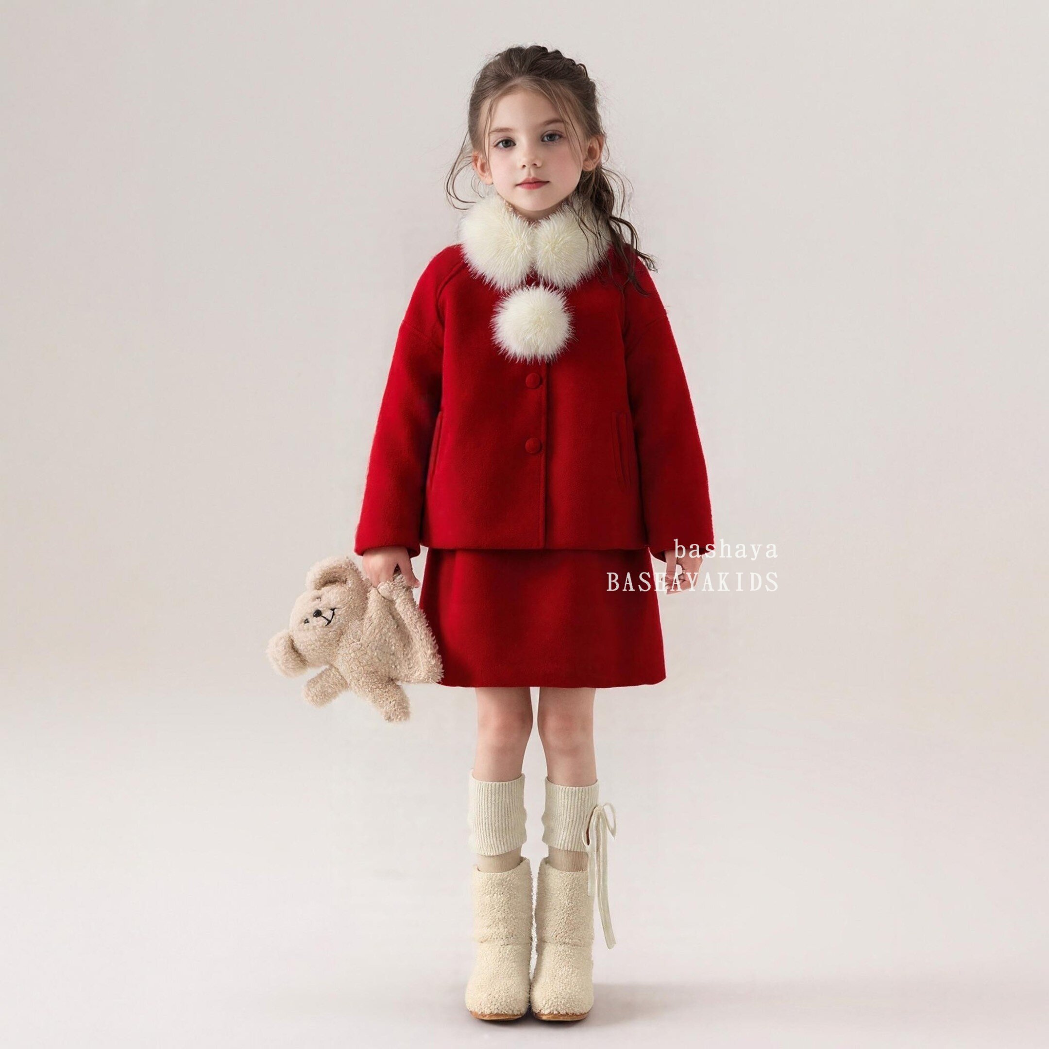 本命年12岁女孩衣服女童轻奢小众高端套装冬季穿搭一整套高级感冬