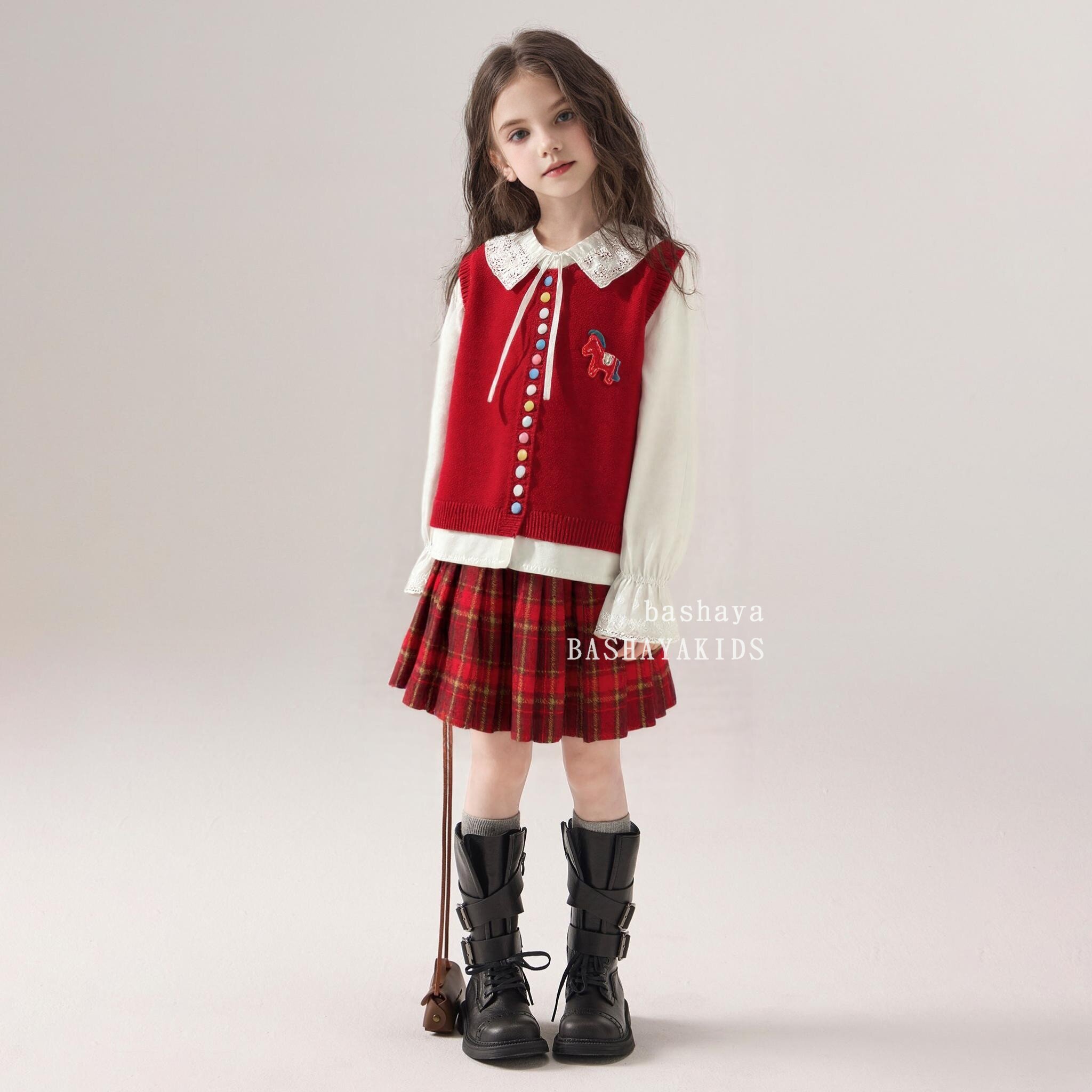 女童冬季穿搭一整套高级感儿童轻奢小众高端套装女孩时尚洋气时髦