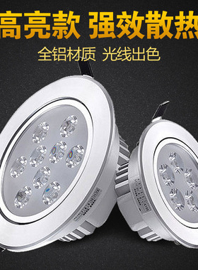 LED天花灯客厅筒灯服装珠宝店1W3W7W12W18W开孔5 7 7.5小牛眼射灯