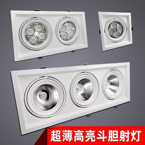 led双头简约斗胆灯嵌入式