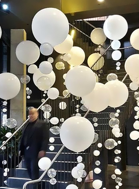 各尺寸白色气球情人节场景装饰生日派对宝宝周岁满月布置求婚告白