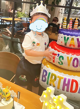 美国anagram进口铝膜儿童生日周岁派对布置1岁蛋糕铝箔拍照气球