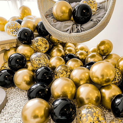 黑金色惊喜布置门店开业庆典气球