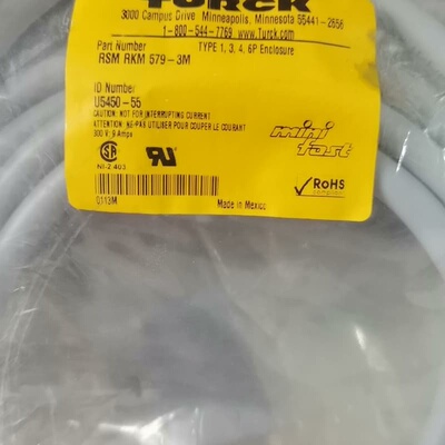 议价图尔克7/8电源线RSM RKM 579-3M原厂正品120