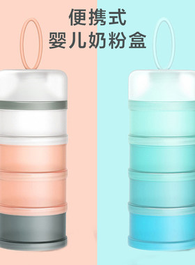 婴儿奶粉盒装便携式外出密封分格