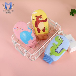 搓澡巾儿童卡通搓泥沐浴手套双面两用浴花澡巾洗澡巾泡泡卡通澡巾