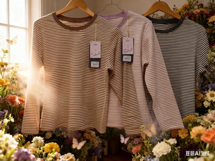 棉毛裤 女士条纹秋衣秋裤 棉毛衫 子德绒厚保暖打底衫 单件上衣单件裤