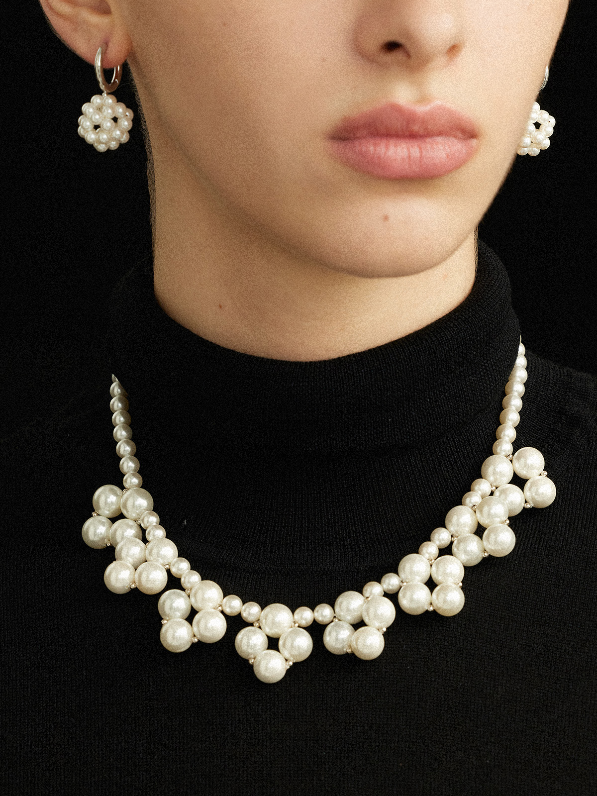 【SALE】吾也 衔竹系列 花簇项链原创设计新品925银项链不退不换