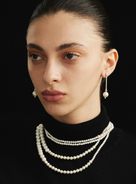 【SALE】吾也珠落墨盘系列优雅复古渐变贝珠长项链身体链不退不换