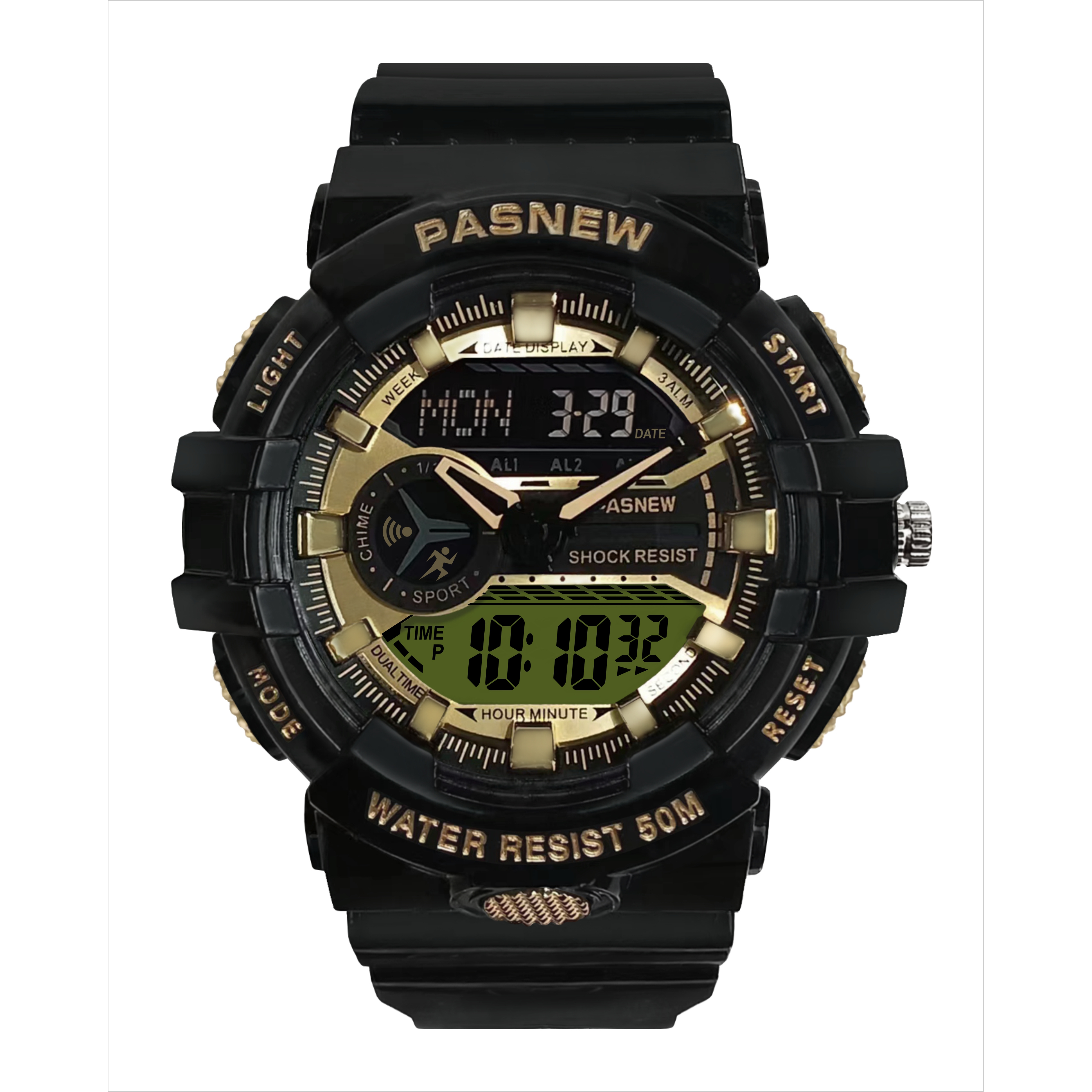 新款防水夜光石英表户外